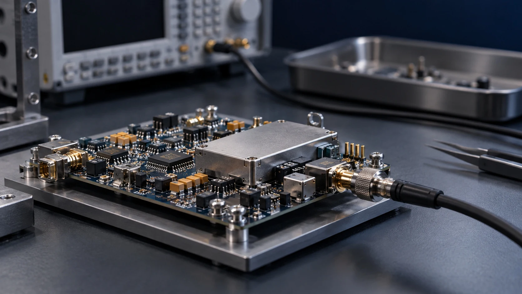 Illustrative precision measurement front-end electronics