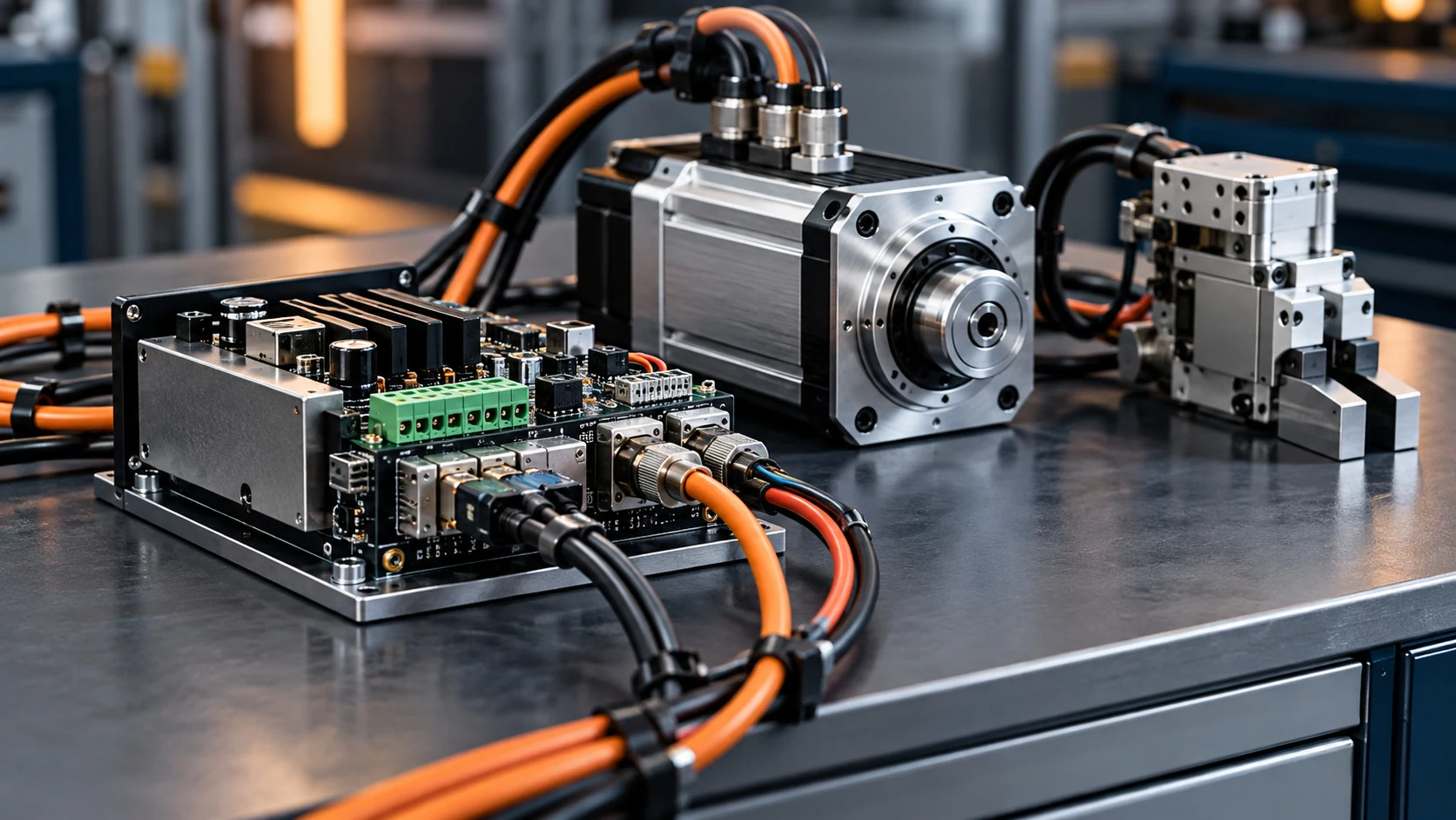 Illustrative robotics drive and feedback electronics