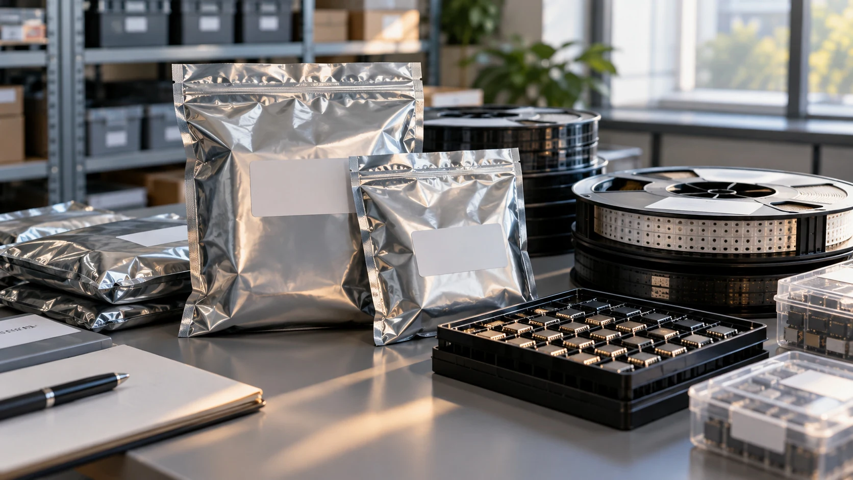 Illustrative protected electronic component inventory
